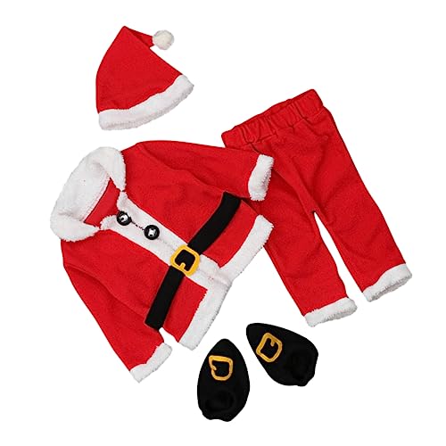 FOMIYES Weihnachtskostüm Set Plüsch mit Langarmshirt Hose und Weihnachtsmütze Weiches Warmes Weihnachtsmann Outfit für Fotoshootings und Winterpartys FOMIYES Weihnachtskostüm Set Plüsch mit Langarmshirt Hose und Weihnachtsmütze Weiches Warmes Weihnachtsmann Outfit für Fotoshootings und Winterpartys von FOMIYES