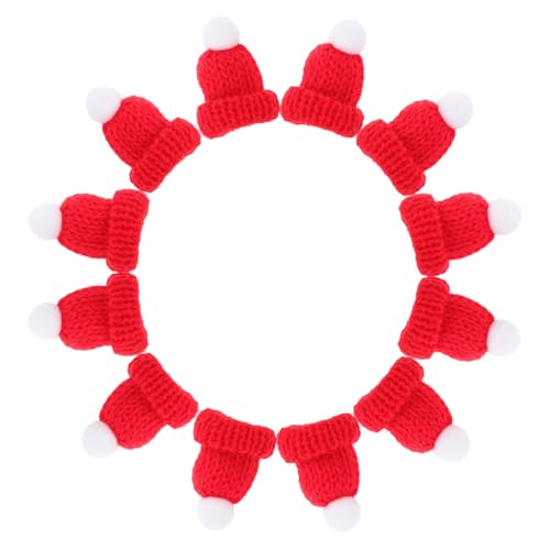 FONDOTIN 12 Stück Mini Strick Weihnachtsmützen aus Wollgarn DIY Bastelset für Puppen Handwerk und Weihnachtsdeko Rote Kleine Mützen als Kreative Mini Xmas Hut Accessoires FONDOTIN 12 Stück Mini Strick Weihnachtsmützen aus Wollgarn DIY Bastelset für Puppen Handwerk und Weihnachtsdeko Rote Kleine Mützen als Kreative Mini Xmas Hut Accessoires von FONDOTIN