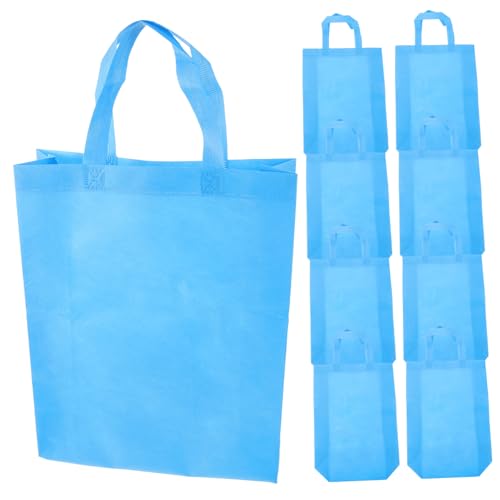 FONDOTIN 12St Einkaufstasche totebag tragetasche tote bag organizer handtasche die Tasche Wochenendtaschen für Damen Frauen Einkaufstüten Outdoor-Tasche Hitzegebundener Vliesstoff Sky-blue von FONDOTIN