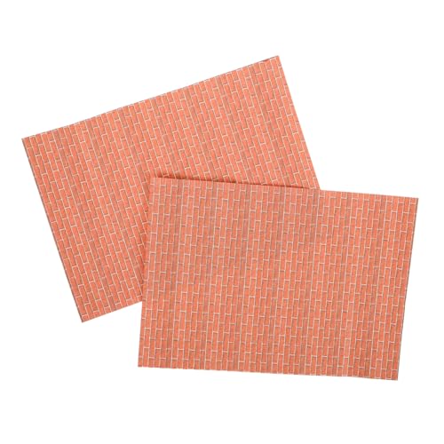 FONDOTIN 2 Blätter Selbstklebende Wanddekoration Rote Ziegelimitat Tapete für Mini Haus DIY Einfach Zuschneidbar Strapazierfähig und Vielseitig für Puppenstube FONDOTIN 2 Blätter Selbstklebende Wanddekoration Rote Ziegelimitat Tapete für Mini Haus DIY Einfach Zuschneidbar Strapazierfähig und Vielseitig für Puppenstube von FONDOTIN