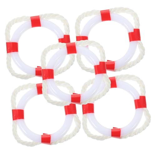 FONDOTIN 5 Stück Teiliges Miniatur Rettungsring Modell Rote Nautische DIY Accessoires Mediterrane Hausornamente Dekorative Bojen für Puppenhaus und Wanddeko FONDOTIN 5 Stück Teiliges Miniatur Rettungsring Modell Rote Nautische DIY Accessoires Mediterrane Hausornamente Dekorative Bojen für Puppenhaus und Wanddeko von FONDOTIN