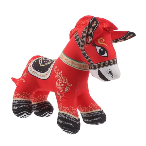 FONDOTIN Chinesisches Pferd Kuscheltier Plüschpuppe Weicher Stofftier Glücksbringer Dekoratives Sammelobjekt für Zuhause und Neujahrsfeier FONDOTIN Chinesisches Pferd Kuscheltier Plüschpuppe Weicher Stofftier Glücksbringer Dekoratives Sammelobjekt für Zuhause und Neujahrsfeier von FONDOTIN