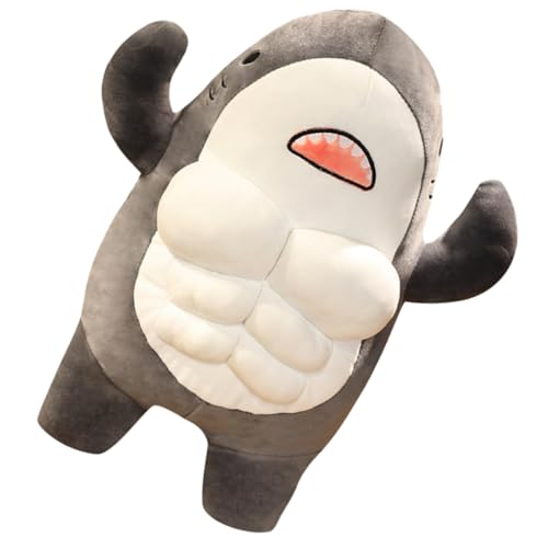 FONDOTIN Kuscheltier Hai mit Muskeln Plüschtier Weiches niedliches Meeres Tier Schlafkissen für Mädchen Jungen Wohn und Schlafzimmer Dekoration FONDOTIN Kuscheltier Hai mit Muskeln Plüschtier Weiches niedliches Meeres Tier Schlafkissen für Mädchen Jungen Wohn und Schlafzimmer Dekoration von FONDOTIN