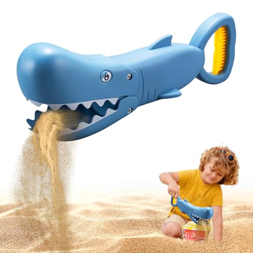FONDUO Sandgreifer Kinder Sandspielzeug, Sandkasten Spielzeug Hai Schaufel Kinder, Handbagger für Sand Groß 35cm, Strandspielzeug ab 3 Jahren, Sand Spielzeug für Draußen Sommer Party Sandkasten (Hai) FONDUO Sandgreifer Kinder Sandspielzeug, Sandkasten Spielzeug Hai Schaufel Kinder, Handbagger für Sand Groß 35cm, Strandspielzeug ab 3 Jahren, Sand Spielzeug für Draußen Sommer Party Sandkasten (Hai) von FONDUO