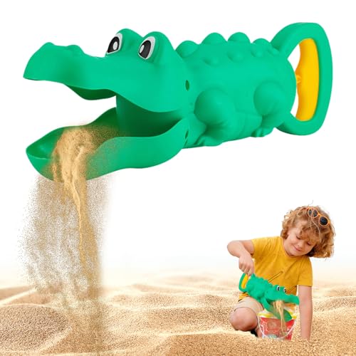 Sandgreifer Kinder Sandspielzeug, Sandkasten Spielzeug Hai Schaufel Kinder, Handbagger für Sand Groß 35cm, Strandspielzeug ab 3 Jahren, Sand Spielzeug für Draußen Sommer Party Sandkasten (Krokodil) Sandgreifer Kinder Sandspielzeug, Sandkasten Spielzeug Hai Schaufel Kinder, Handbagger für Sand Groß 35cm, Strandspielzeug ab 3 Jahren, Sand Spielzeug für Draußen Sommer Party Sandkasten (Krokodil) von FONDUO