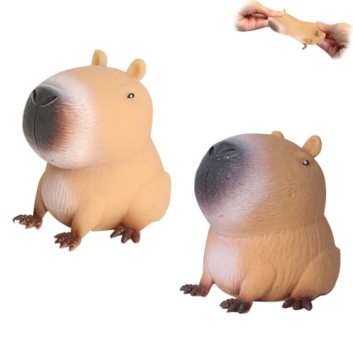 Anti Stress Spielzeug, Squeeze Spielzeug Capybara Stressbälle Squeeze Toy Squeeze Ball Antistress Spielzeug Fidget Toy für Erwachsene und Kinder (Sandgefülltes Stil) von FONDUO