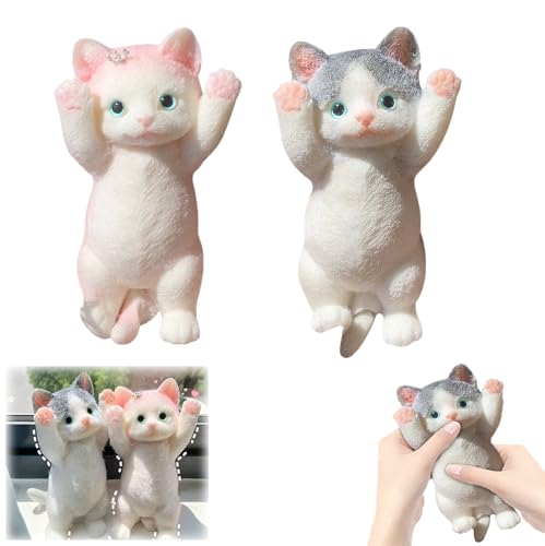 Taba Squishy Katze Toy, Fufu Squishy Spielzeuge Groß, Squishy Klebrig Quetschspielzeuge, Niedlich Anti Stress Spielzeug Squishy, Fidget Spielzeuge Geschenk für Kinder und Erwachsene,20x10cm (A+B) von FONDUO