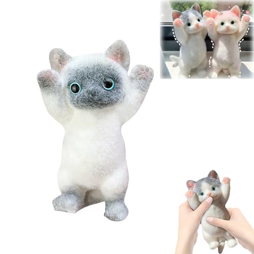 Taba Squishy Katze Toy, Fufu Squishy Spielzeuge Groß: 20x10cm, Squishy Klebrig Quetschspielzeuge, Niedlich Anti Stress Spielzeug Squishy, Fidget Spielzeuge Geschenk für Kinder und Erwachsene (C) von FONDUO