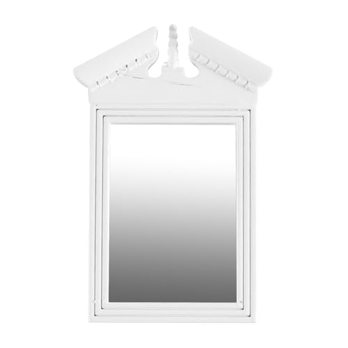 FONGKNOX Miniaturspiegel für Puppenhäuser, mit Rahmen, weißer Spiegel, Modell, Miniatur, Heimdekoration, Simulation, Badezimmermöbel aus Holz, Zubehör für Puppenhaus-Dekor FONGKNOX Miniaturspiegel für Puppenhäuser, mit Rahmen, weißer Spiegel, Modell, Miniatur, Heimdekoration, Simulation, Badezimmermöbel aus Holz, Zubehör für Puppenhaus-Dekor von FONGKNOX