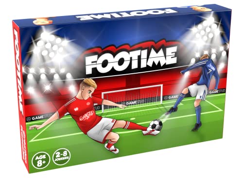 FOOTIME | Gesellschaftsspiel | Fußball | Spielen mit Familie & Abend mit Freunden | Freundlich und lustig | Hergestellt in Europa, 2 bis 8 Spieler, 8 Jahre und älter von FOOTIME