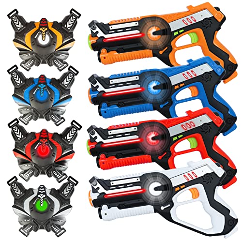 FORHISHER Laser Tag Lasertag Set Kinder Laser Tag Set 4 Erwachsene Laser Tag Guns Laser Spiel Laserpistole Kinder Indoor Outdoor Laser Pistole Geschenk für 6 7 8 9 10 11 12+ Jahre alte Jungen Mädchen von FORHISHER