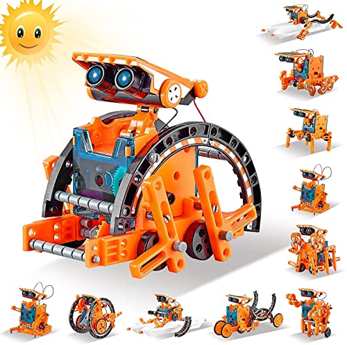 FORHISHER Solar Roboter Bausatz Kinder Spielzeug ab 6 Jahre,12-1 STEM Experimente für Kinder,Geschenk for Junge 6 7 8 9 10 11 12 Jahre von FORHISHER