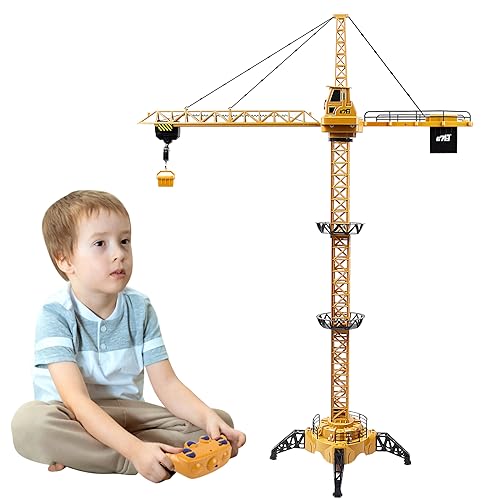 FORMIZON Ferngesteuerte Turmkran, 128 cm hohe 2,4 Hz Turmdrehkran, 6 Kanäle Tower Crane Elektrisch, 680 Grad RC Baukran Hebehaken, Turmdrehkran Kanäle Lichtern, Geräusche Kinder 3 Jahren FORMIZON Ferngesteuerte Turmkran, 128 cm hohe 2,4 Hz Turmdrehkran, 6 Kanäle Tower Crane Elektrisch, 680 Grad RC Baukran Hebehaken, Turmdrehkran Kanäle Lichtern, Geräusche Kinder 3 Jahren von FORMIZON