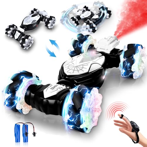 FORMIZON Ferngesteuertes Auto ab 3-12 Jahre, RC Auto Spider mit LED Licht, Sprühen, Musik, 2,4 GHz Monstertruck Spider Outdoor Spielzeug von FORMIZON