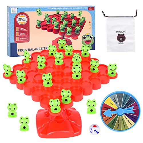 FORMIZON Frosch Balance Mathe Spiel, Frosch Balance Spielzeug, Frosch Stapelspiel Zählen Spielzeug, Montessori Motorikspielzeug, Waage für Kinder Toad Frosch Balancing Spiel Geschenke für Kinder von FORMIZON