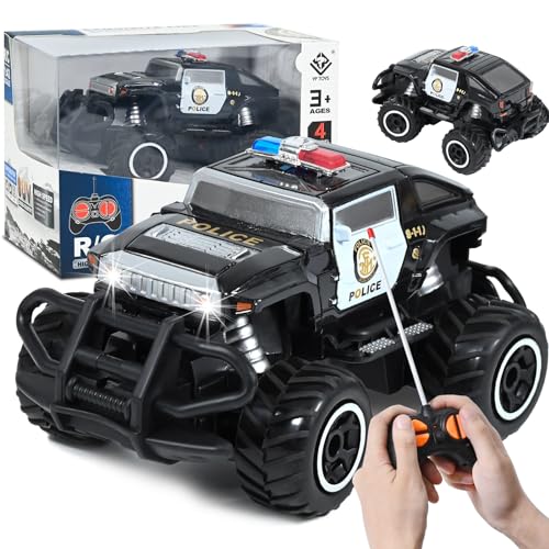 FORMIZON Kinder Spielzeugauto, Ferngesteuertes Auto ab 2 3 Jahre, RC Auto für Kinder mit Fernbedienung, Mini RC Car ab 2 Jahre Geschenk Kinder, Geschenkideen für Weihnachten (Polizeiauto-Black) von FORMIZON