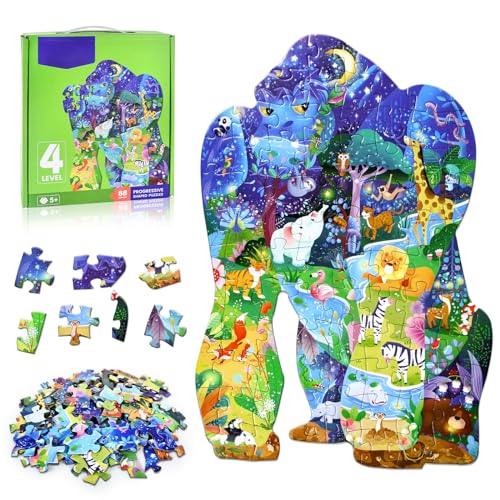 FORMIZON Puzzle Kinder, 128 Teile tierische Puzzleteile, Ocean Puzzle Spielzeug, Pädagogisches Spielzeug, Kinderpuzzle Geschenk für Jungen Mädche ab 3-12 Jahren (Orang-Utan) von FORMIZON