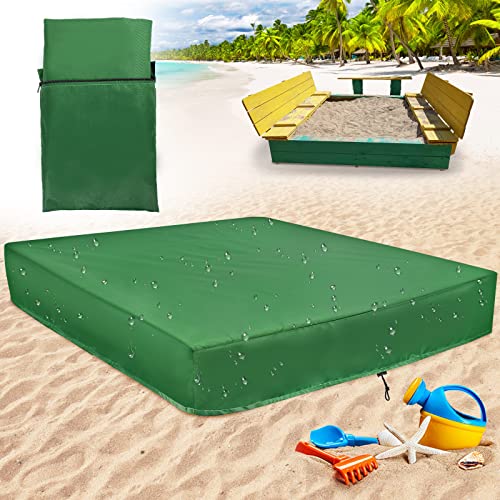 FORMIZON Sandkasten Abdeckung 150x150 wasserdichte, Sandkastenplane mit Kordelzug, Abdeckplane Sandkastenabdeckung Plane, Staubdichte Spielzeug Sandkasten Abdeckung für Sandkasten, Pool, Garten von FORMIZON