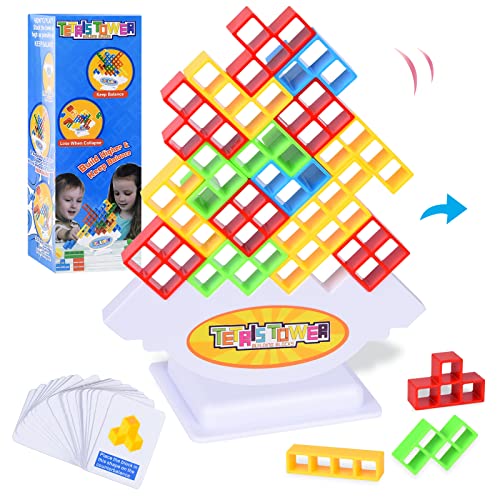 FORMIZON Tetris Balance Spielzeug, Stapelspiel Spielzeug, Stapeln Spielzeug für Kinder, Denkspiel Motorikspielzeug, Stapelblöcke Balancing Spiel Stapelturm Spielzeug Geschenke für Jungen Mädchen von FORMIZON