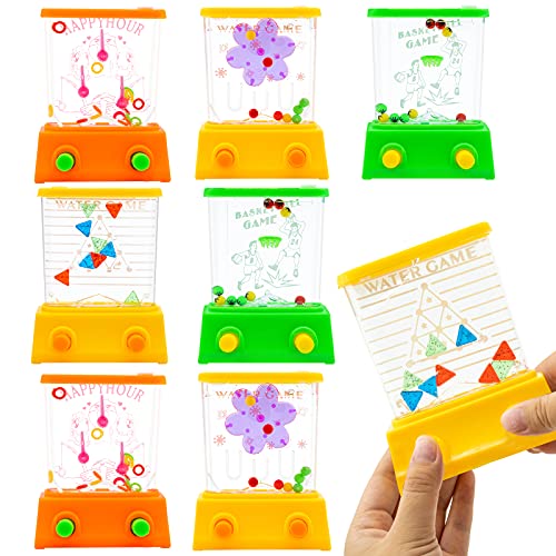 FORMIZON Wasser Flipper, 8 Stück Handheld Mini Wasser Ring Spiel Kinder Wasserflipper Fun Geschenke Mitgebsel Kindergeburtstag Halloween Weihnachten, Ohne Wasser von FORMIZON