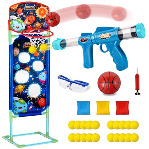 FORMIZON Zielscheibe Set, Schießspiel für Kinder, Luftspielzeug Pistolen mit 20 Schaumstoffbällen, Indoor-Outdoor-Aktivitätsspiel für Kinder ab 5 6 7 8 9 10 11 12 Jungen und Mädchen von FORMIZON