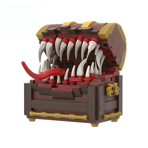 FORTTS Game Series Treasure Mimic Chest Monster Baustein-Set Actionfiguren Treasure Chest Monster Bricks Spielzeug Puzzle-Spielzeug for DIY-Erwachsene und Geschenk for Desktop-Ornamente(330PCS) von FORTTS