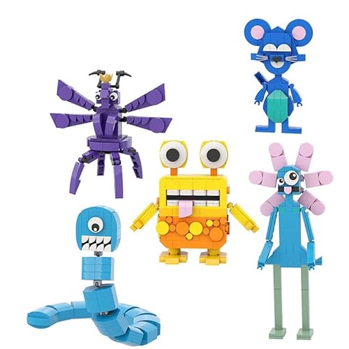 FORTTS Horror Monster Kindergarten Bausteine, 932 PCS Horror Spiel Garten Monster Figuren, Pädagogisches Lernspiel Tier Baukasten von FORTTS