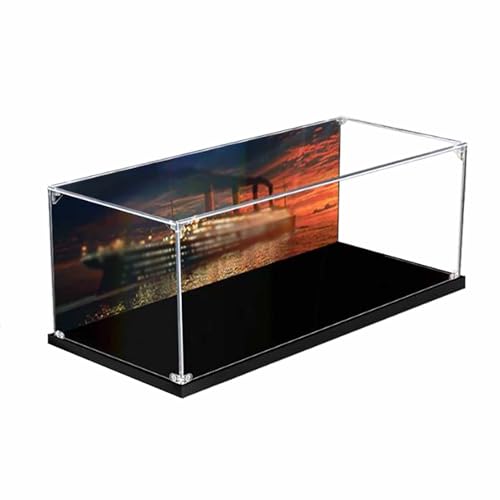 FORTTS Transparente Acryl-Vitrine, kompatibel mit LG 10294, Sammlerstück-Vitrine, staubdichte Arbeitsplatte, Kunststoff-Vitrine, Spielzeug, Heimaufbewahrung(Printing) von FORTTS