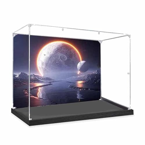 FORTTS Transparente Acryl-Vitrine, kompatibel mit LG 75192, Sammlerstück-Vitrine, staubdichte Arbeitsplatte, Kunststoff-Vitrine, Spielzeug, Heimaufbewahrung(Printing B,3MM) von FORTTS