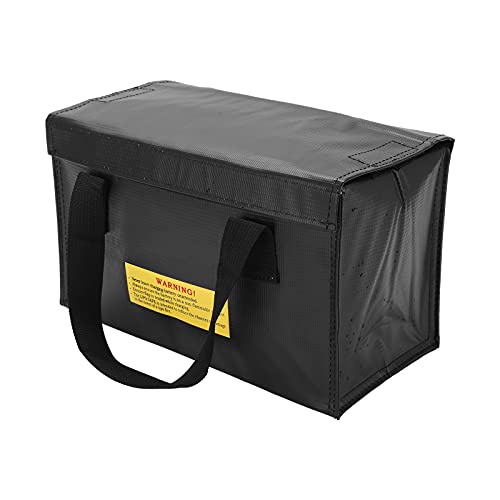 Feuerfeste Box, feuerfeste Tasche, explosionsgeschützt für Verschiedene Flugzeugbatterien(Schwarz) von FOTABPYTI