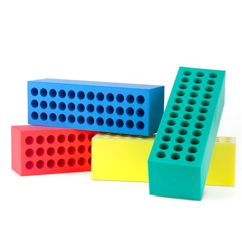 BlockX MINIBlockX Schaumstoffblock-Set | Starterset mit Tasche | Vielseitige Bausteine für Kiga, Schule, Verein | Farbenfroh | PE-Schaum | 25/50/75/100 cm | 25x8x7,5 cm von FOXCUP