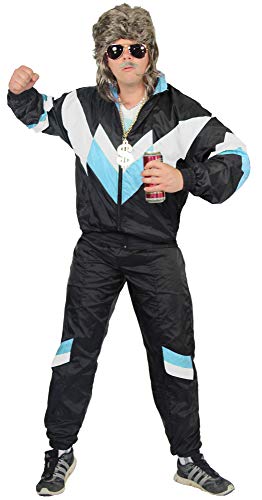 Foxxeo 80er Jahre Kostüm für Erwachsene Premium 80s Trainingsanzug Assianzug Assi - Herren Größe S-XXXXL - Fasching Karneval Anzug, Farbe schwarz weiss babyblau, Größe: M Foxxeo 80er Jahre Kostüm für Erwachsene Premium 80s Trainingsanzug Assianzug Assi - Herren Größe S-XXXXL - Fasching Karneval Anzug, Farbe schwarz weiss babyblau, Größe: M von Foxxeo