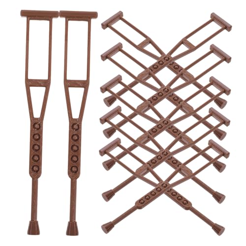 6 Paar Miniatur-puppenhaus-krücken-Set, Realistische Gehstock-Requisiten Für Wrestling-Puppe, Kinder, Rollenspiel, Party, Kostümzubehör, Mikrolandschaft 6 Paar Miniatur-puppenhaus-krücken-Set, Realistische Gehstock-Requisiten Für Wrestling-Puppe, Kinder, Rollenspiel, Party, Kostümzubehör, Mikrolandschaft von FOYTOKI