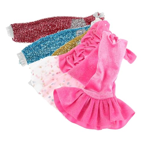 FOYTOKI Elegantes Paillettenkleid-Set Für Puppen 6er-Pack Eine Schulter Meerjungfrau Formelle Kostüme Für Hochzeiten von FOYTOKI