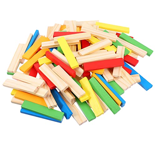 FOYTOKI 1 Holzblock Kinder Holzspielzeug Kinder Puzzle Motorikspielzeug Gehirnspielzeug Montessori-Lernspielzeug Frühpädagogisches Spielzeug Stapelspielzeug aus Holz hölzern Colorful von FOYTOKI