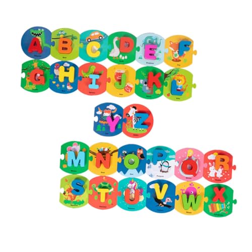 FOYTOKI 1 Satz Englisches Alphabet ABC Buchstaben Sortierbrett Rätsel Puzzle Spielzeug ABC Lernblöcke Kinderspielzeug Buchstabenerkennungsspielzeug Großbuchstaben Puzzles von FOYTOKI