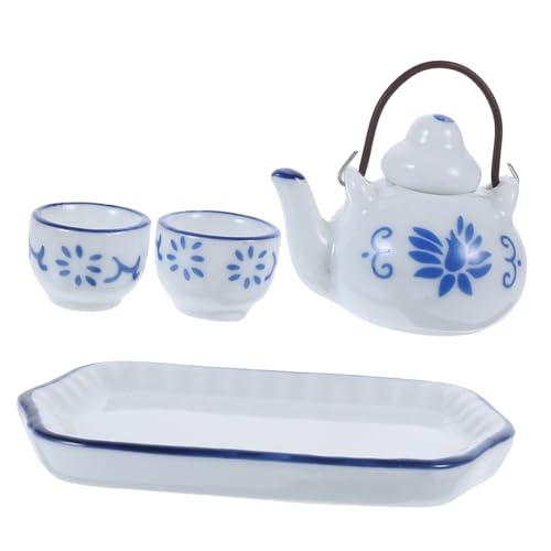 FOYTOKI 1 Satz Miniatur-teeservice Tee Gläser Mini-küchenzubehör Mini- - Und Teetassen Mini-teetasse Mini- Und Teetasse Mini-hausverzierung Mini-hauspokal Keramik von FOYTOKI