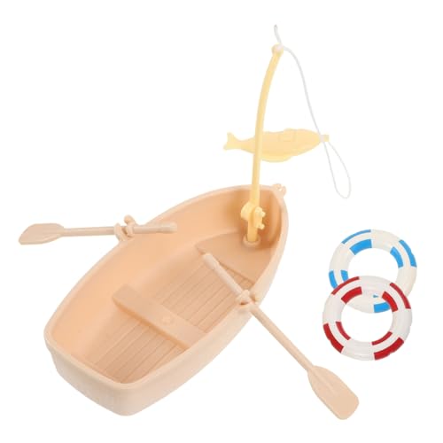 FOYTOKI 1 Satz Puppenhausboot Schwebend Miniaturen Dekore Figur Spielzeug Puppenhaus Strand Sommer deko puppenhaus zubehör Mini-Strandaccessoires Mini-Ornament im Strandstil Plastik von FOYTOKI