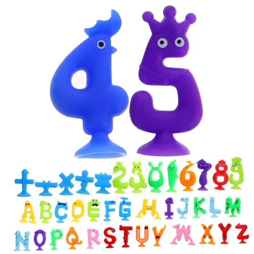 FOYTOKI 1 Satz Spaß Beim Brieflutschen Saug-Alphabet-Spielzeug Bildungsspielzeug Lernspielzeug Kinderbuchstabe Kognitives Spielzeug Alphabet-rechtschreibspiel Rechtschreibspielzeug von FOYTOKI