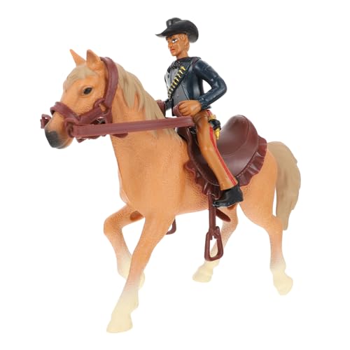 FOYTOKI 1 Satz Western-Cowboy-Modell dekoratives Pferdedekor Tierspielset Spielzeug Mini-Tierspielzeug hühner Spielzeug wohnzimmerdeko Kinder kognitives Spielzeug dekoratives Modell Abs von FOYTOKI