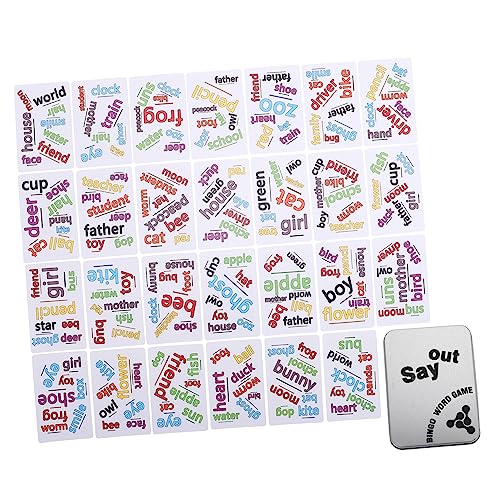 FOYTOKI 1 Satz Wortspiel Wörter Lernspielzeug Kognitives Puzzle Spielzeug Partyspiel Requisite Wörterspiel Spielzeug Englischer Buchstabe Kognitives Spielzeug Kinder Lernspielzeug Wort von FOYTOKI