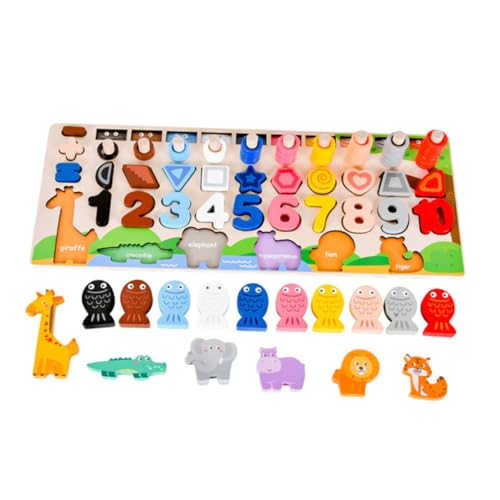 FOYTOKI 1 Set Puzzle Tier Paarung Für Lernspielzeug Zur Von Formen Und Farben Montessori Inspiriert Pädagogisches Holzspielzeug von FOYTOKI