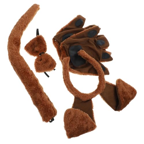 FOYTOKI 1 Set Hunde Rollenspiel Zubehör Cosplay Stirnbänder Cosplay Zubehör Party Dekoratives Stirnband Hundekostüm Set Dekoratives Fliege Stirnband Party Stirnband Tierohr von FOYTOKI