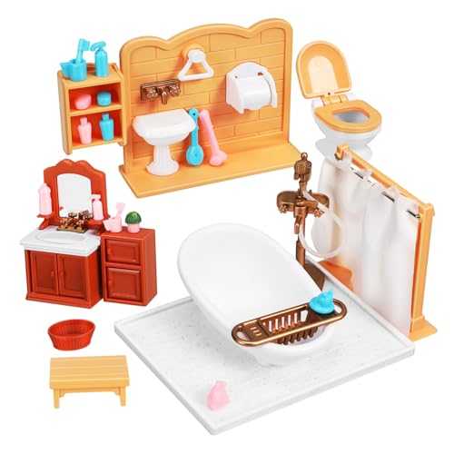 FOYTOKI 1 Set Mini Badezimmermöbel Für Puppenhaus Winzige Duschraum Ausstattung Puppenhausmöbel Zubehör Ideal Für Kinder Spielzeug Und Kreative Rollenspiele von FOYTOKI