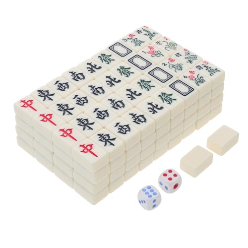 FOYTOKI 1 Set Mini Mahjong Interessantes Mahjong Set Mahjong Für Reisen Miniatur Mahjong Set Mahjong Requisiten Tragbares Mahjong Reisespiel Requisite Mahjong Reisespielzeug von FOYTOKI