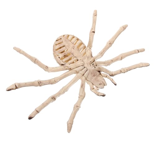 FOYTOKI 1 Stück Halloween Spinne Dekoration Spinnenfigur Kunststoff Kreativ Halloween Skelett Halloween Skelett Spinne Beige von FOYTOKI