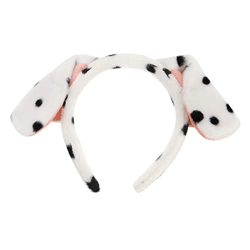 FOYTOKI Cartoon Hundeohr Haarreif Niedliches Headband Für Rollenspiele Und Cosplay Partys Weißes Stoff Haarband Mit Hundekopf Design Ideales Kostümzubehör Für Und Erwachsene von FOYTOKI