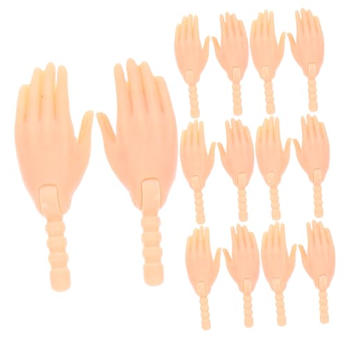 FOYTOKI 10 Paar Zubehör Für Puppengelenke Spielzeug Kleine Hände Puppenhandteile Zubehör Für Babypuppen Puppengelenkverbinder Mini-hände Falsche Hände Falsche Hand Mini-Hand Beige Plastik von FOYTOKI