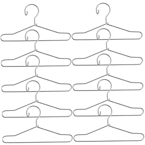FOYTOKI 10 Stück Teiliges Mini Kleiderbügel aus Metall Silber für Puppenkleider und Puppenhaus Platzsparende Kleiderständer zur Ordentlichen Aufbewahrung von Doll Dresses und Mini House FOYTOKI 10 Stück Teiliges Mini Kleiderbügel aus Metall Silber für Puppenkleider und Puppenhaus Platzsparende Kleiderständer zur Ordentlichen Aufbewahrung von Doll Dresses und Mini House von FOYTOKI