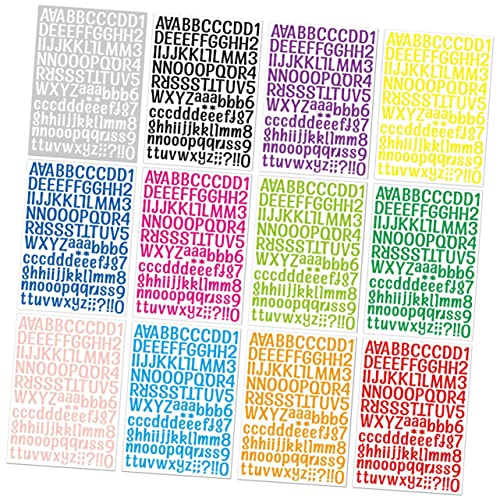 FOYTOKI 12 Blatt Englische Buchstabenaufkleber Buchstabenaufkleber Briefkastenaufkleber Selbstklebende Alphabetaufkleber Buchstabenaufkleber Für Scrapbooking von FOYTOKI